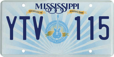 MS license plate YTV115