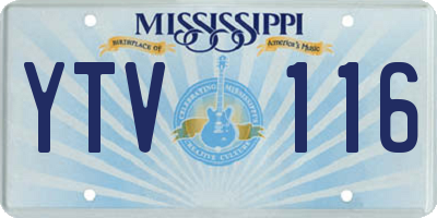 MS license plate YTV116