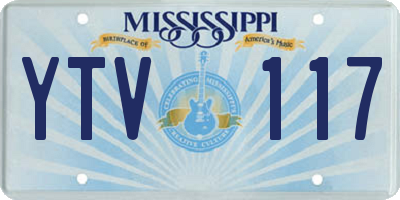 MS license plate YTV117