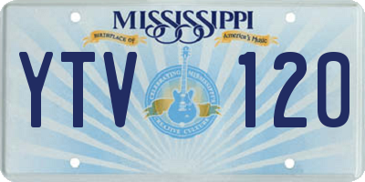 MS license plate YTV120