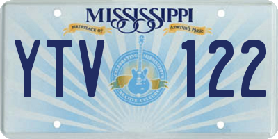 MS license plate YTV122