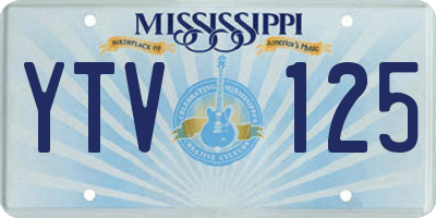 MS license plate YTV125