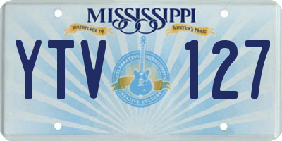 MS license plate YTV127
