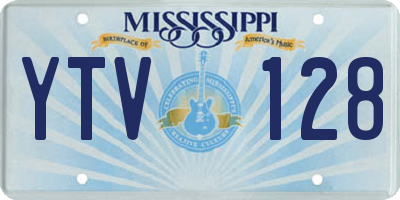 MS license plate YTV128