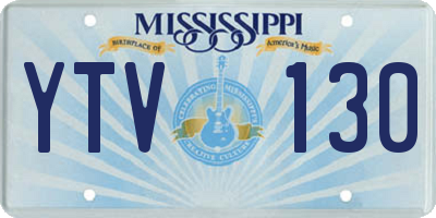 MS license plate YTV130