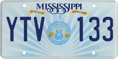 MS license plate YTV133