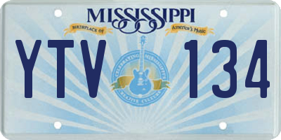 MS license plate YTV134