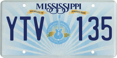 MS license plate YTV135