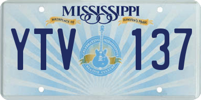 MS license plate YTV137