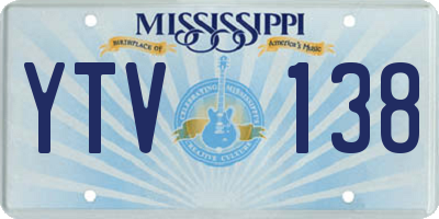 MS license plate YTV138