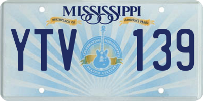 MS license plate YTV139