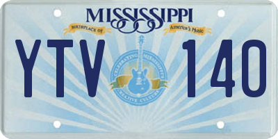 MS license plate YTV140