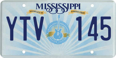 MS license plate YTV145