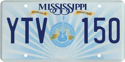 MS license plate YTV150