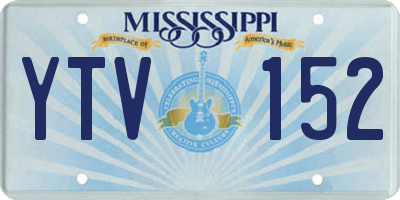 MS license plate YTV152