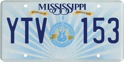 MS license plate YTV153