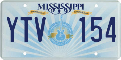 MS license plate YTV154