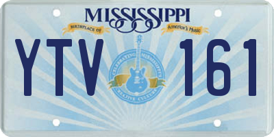 MS license plate YTV161