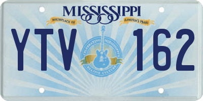 MS license plate YTV162