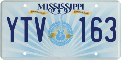 MS license plate YTV163