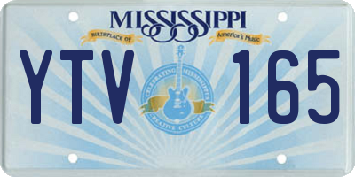MS license plate YTV165