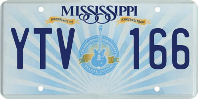 MS license plate YTV166