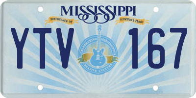 MS license plate YTV167