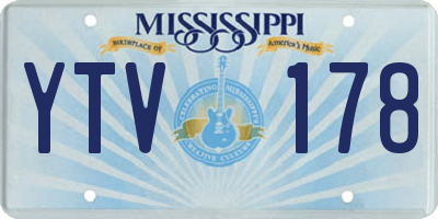 MS license plate YTV178