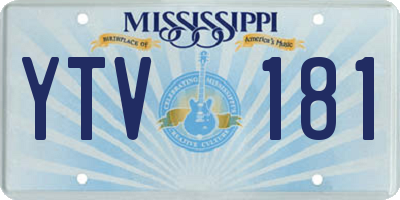 MS license plate YTV181