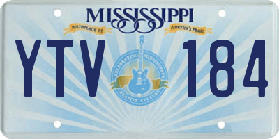 MS license plate YTV184