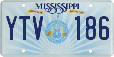 MS license plate YTV186