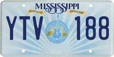 MS license plate YTV188