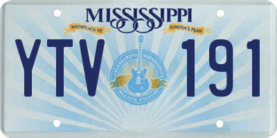 MS license plate YTV191