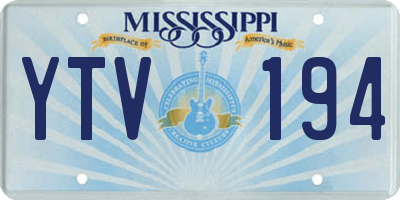MS license plate YTV194