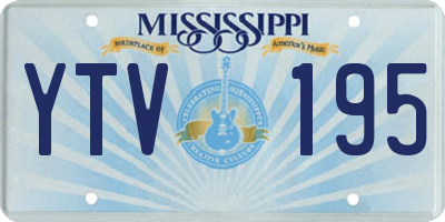 MS license plate YTV195