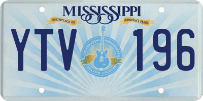 MS license plate YTV196