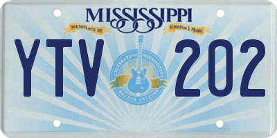 MS license plate YTV202