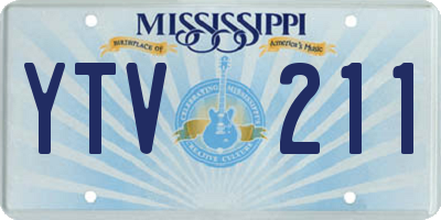 MS license plate YTV211