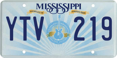 MS license plate YTV219
