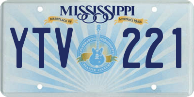 MS license plate YTV221