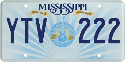 MS license plate YTV222