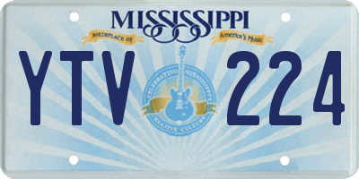 MS license plate YTV224