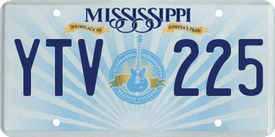 MS license plate YTV225