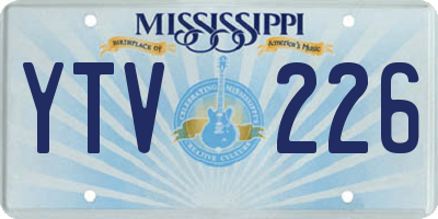 MS license plate YTV226