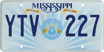 MS license plate YTV227
