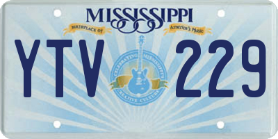 MS license plate YTV229