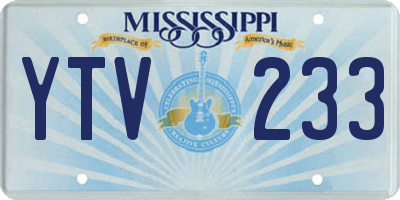 MS license plate YTV233