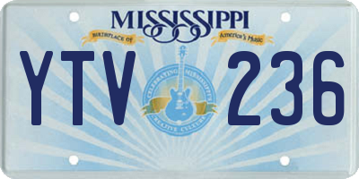 MS license plate YTV236