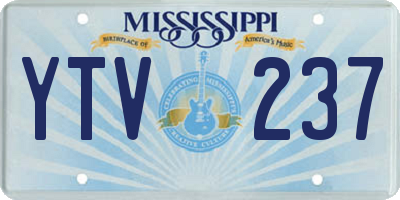 MS license plate YTV237