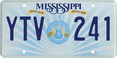MS license plate YTV241